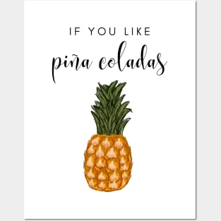 Pina coladas drink champagne summer fresh pineapple Posters and Art